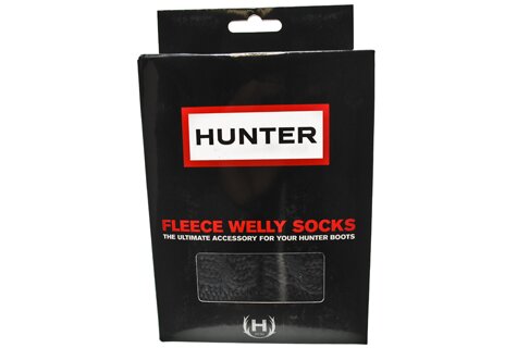 Welly Cable Cuff Charcoal Socks